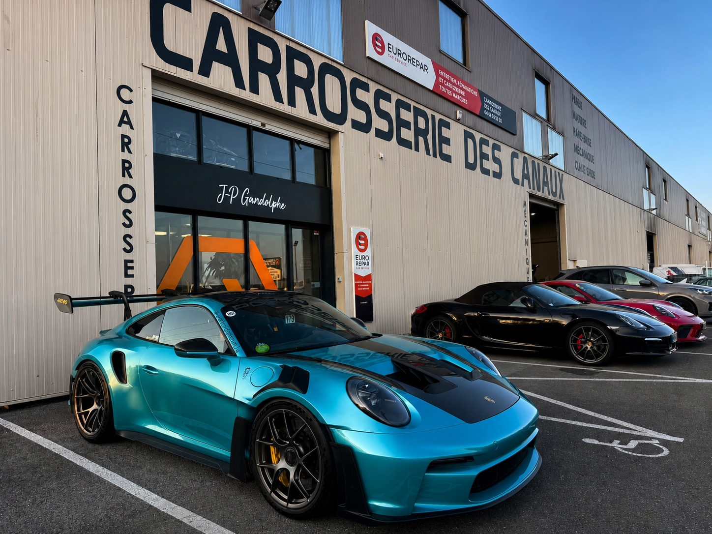 GT3 RS PTS Ipanema Blue Metallic, réalisation de la Carrosserie des Canaux